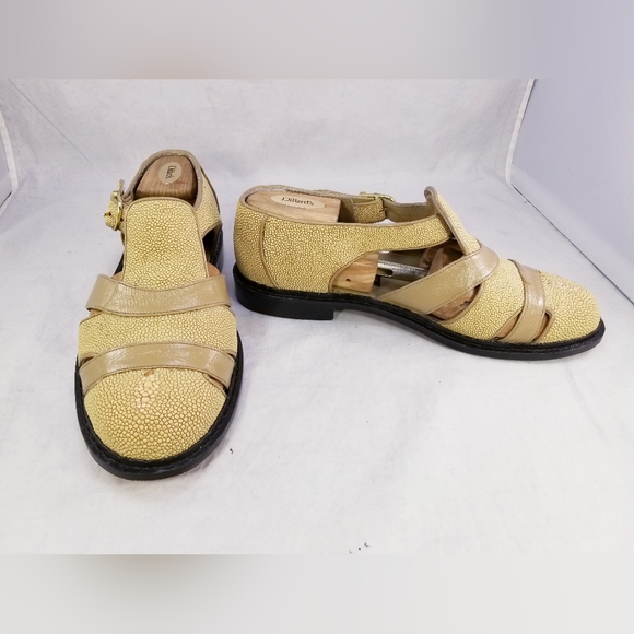 SIAM LEATHER  GOODS SLG MEN FISHERMAN BEIGE SANDALS HANDMADE SZ 11-11.5 $750 * - Picture 2 of 9